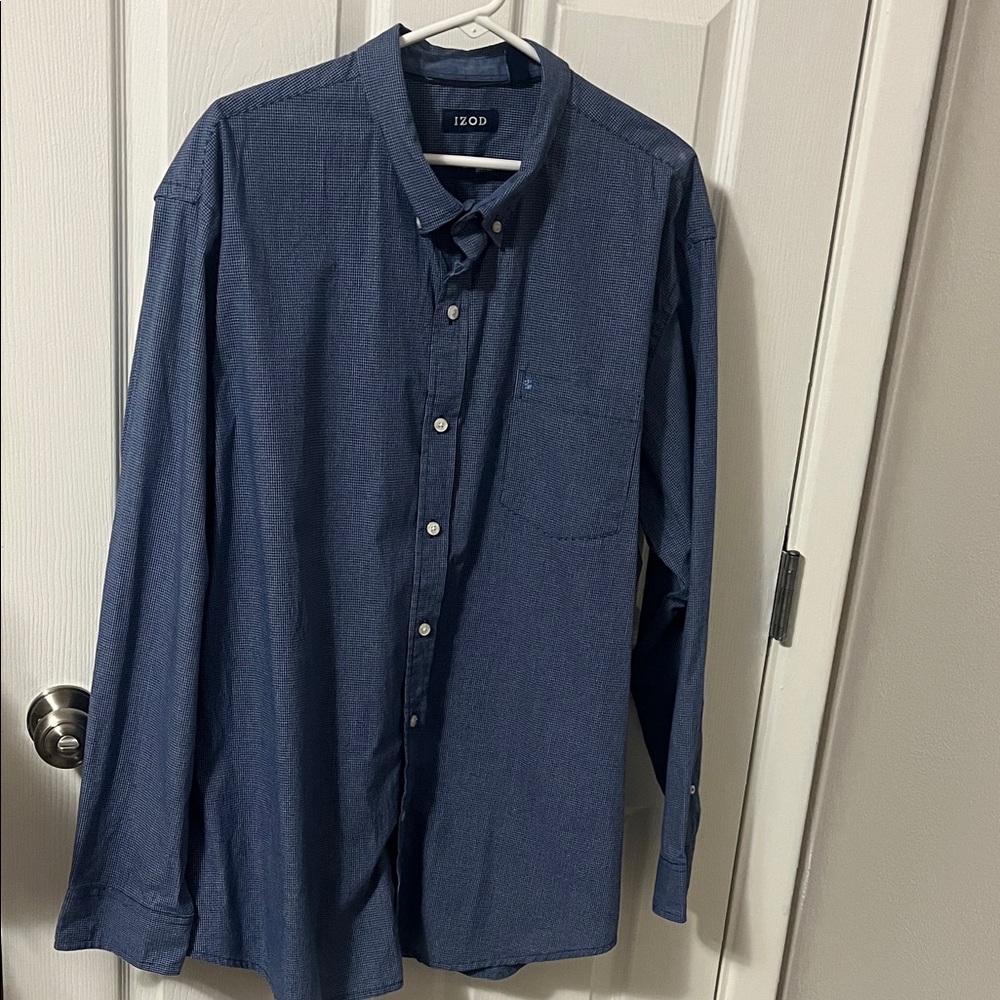 Izod Men's Navy Button Down Shirt